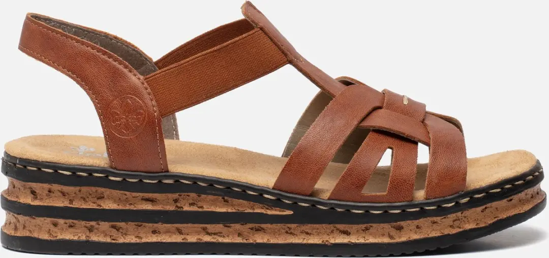 Rieker Sandalen cognac Imitatieleer