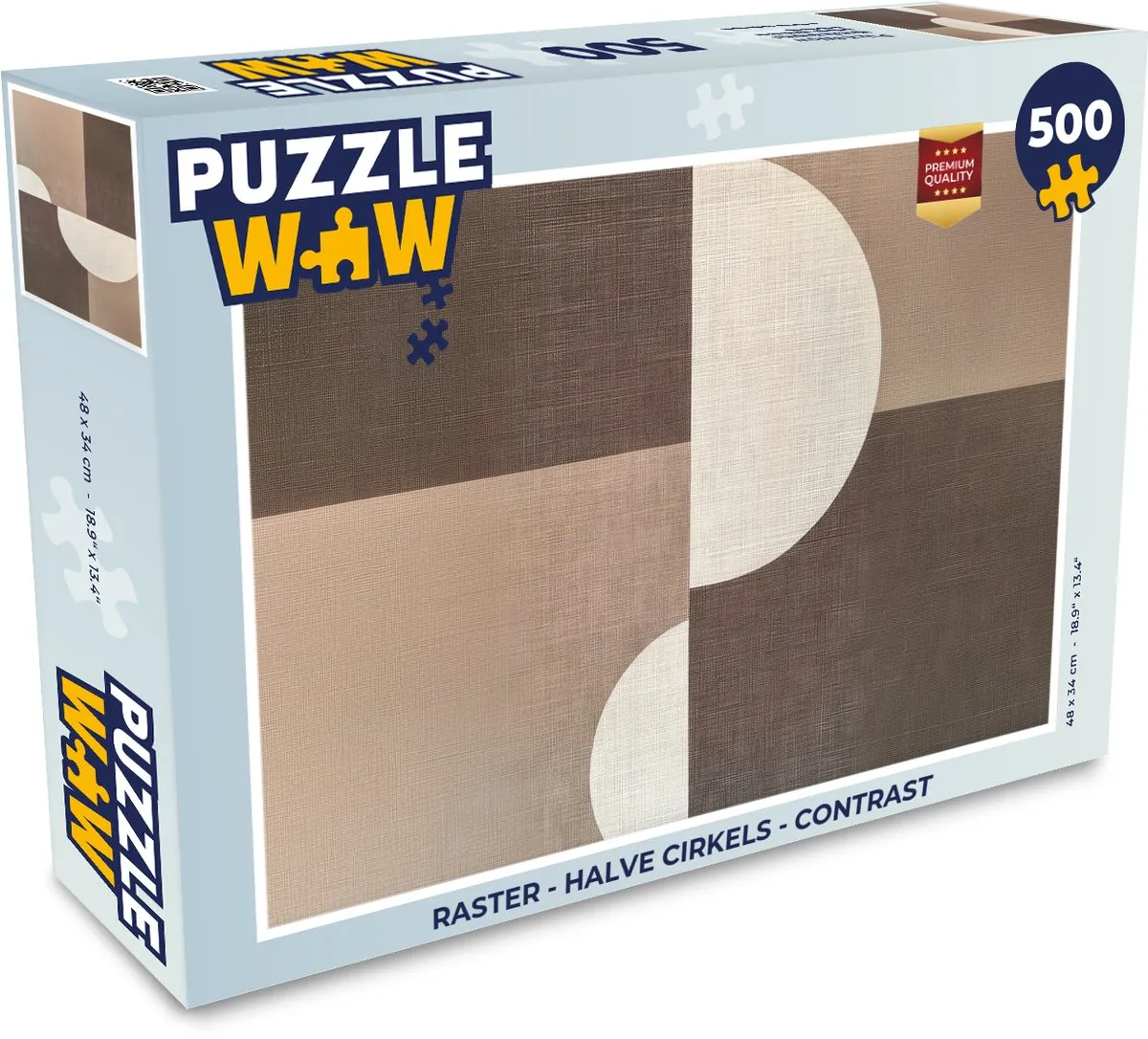 PuzzleWow Halve Cirkels Legpuzzel 500 Stuks - Contrast