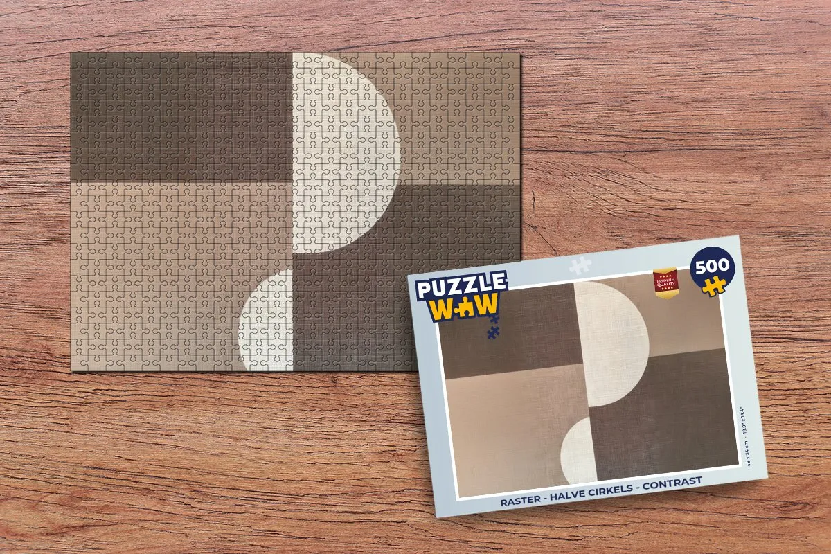 PuzzleWow Halve Cirkels Legpuzzel 500 Stuks - Contrast