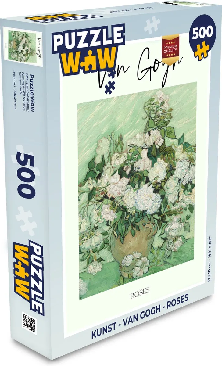 PuzzleWow Van Gogh Roses Legpuzzel 500 Stuks - Multicolor