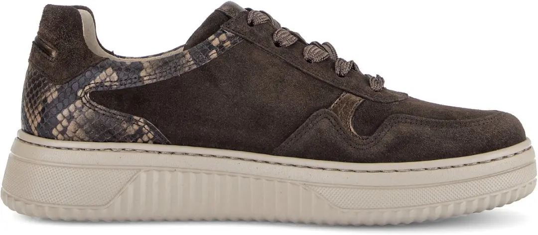 Gabor 6016.01.001 Dames Sneakers - Bruin Suede - Breedtemaat K