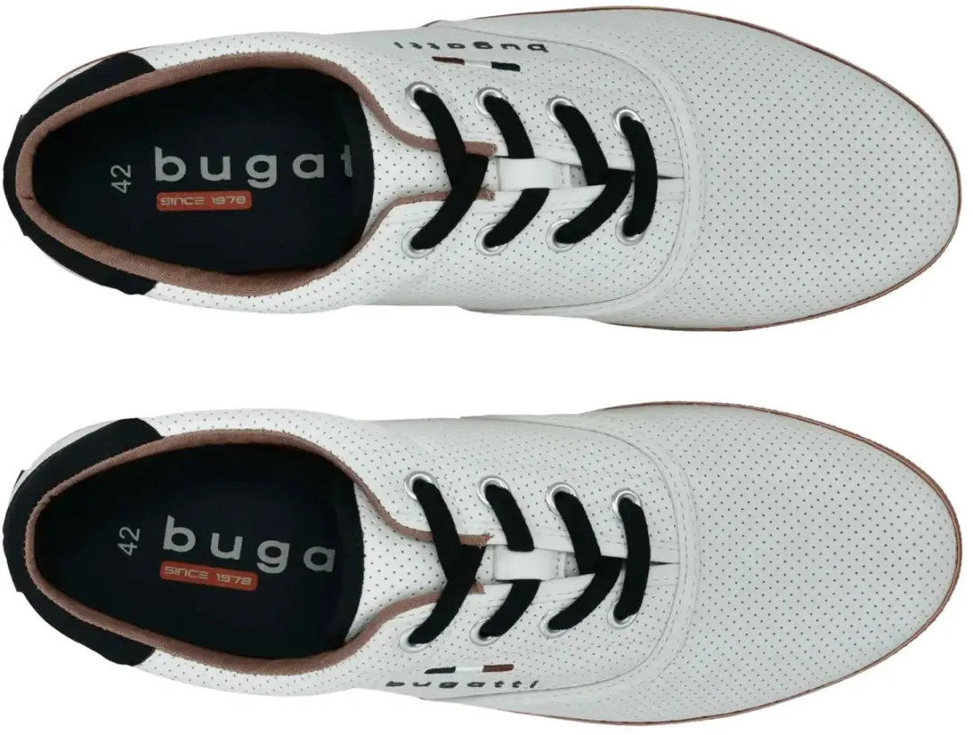 Bugatti 321-AFH01 Baskets - Offwhite/Bruin - Maat 40 - afbeelding 4 van 5