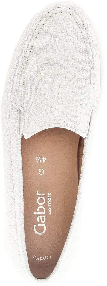 Gabor Instappers Nubuck Wit - Maat 39