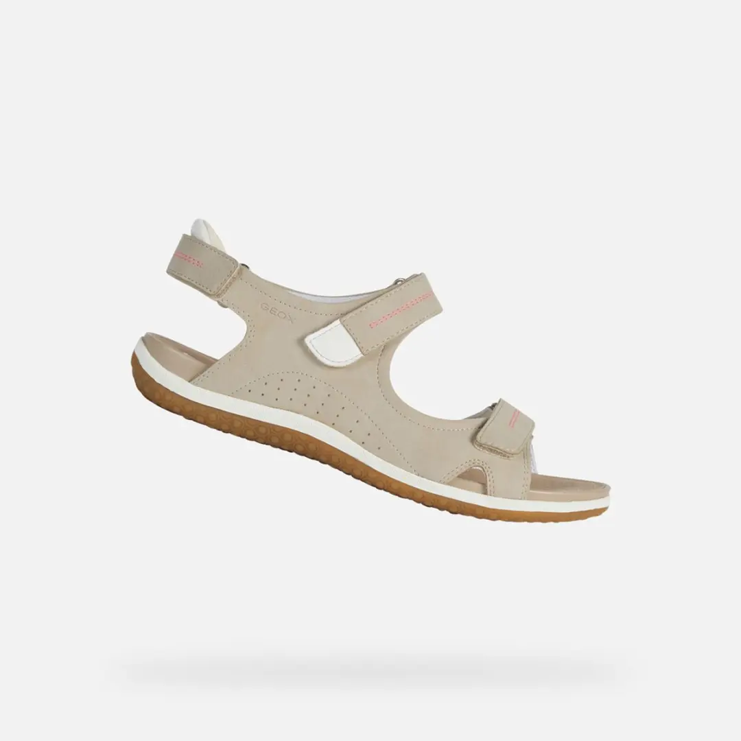GEOX SANDAL VEGA DAMES Sandalen - TAUPE - Maat 40