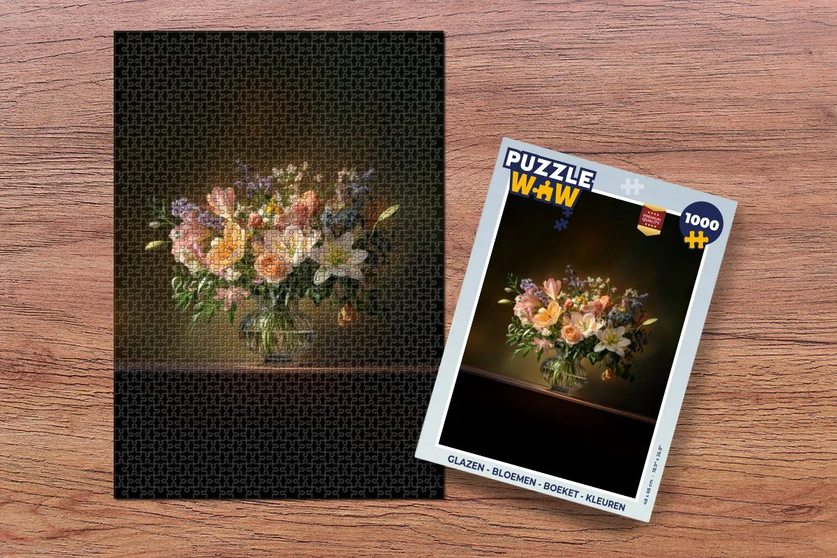 PuzzleWow Bloemen Pastel Legpuzzel 1000 Stuks - MPN 8721169389363