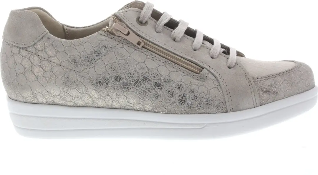 Dames Veterschoenen Xsensible Alia Taupe Taupe Metallic