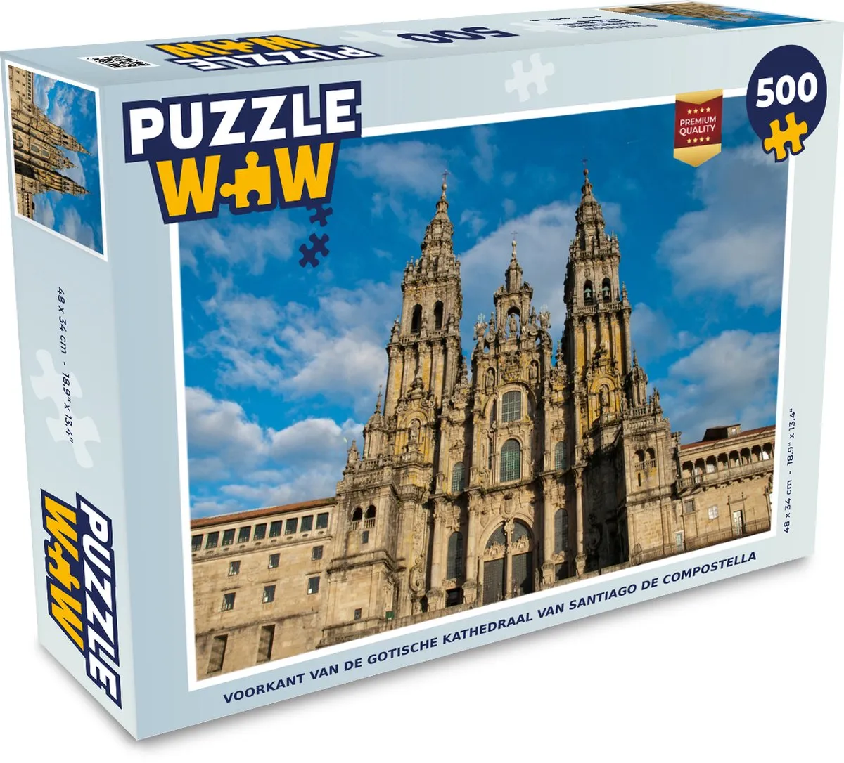 PuzzleWow Legpuzzel Santiago de Compostella 500 Stuks