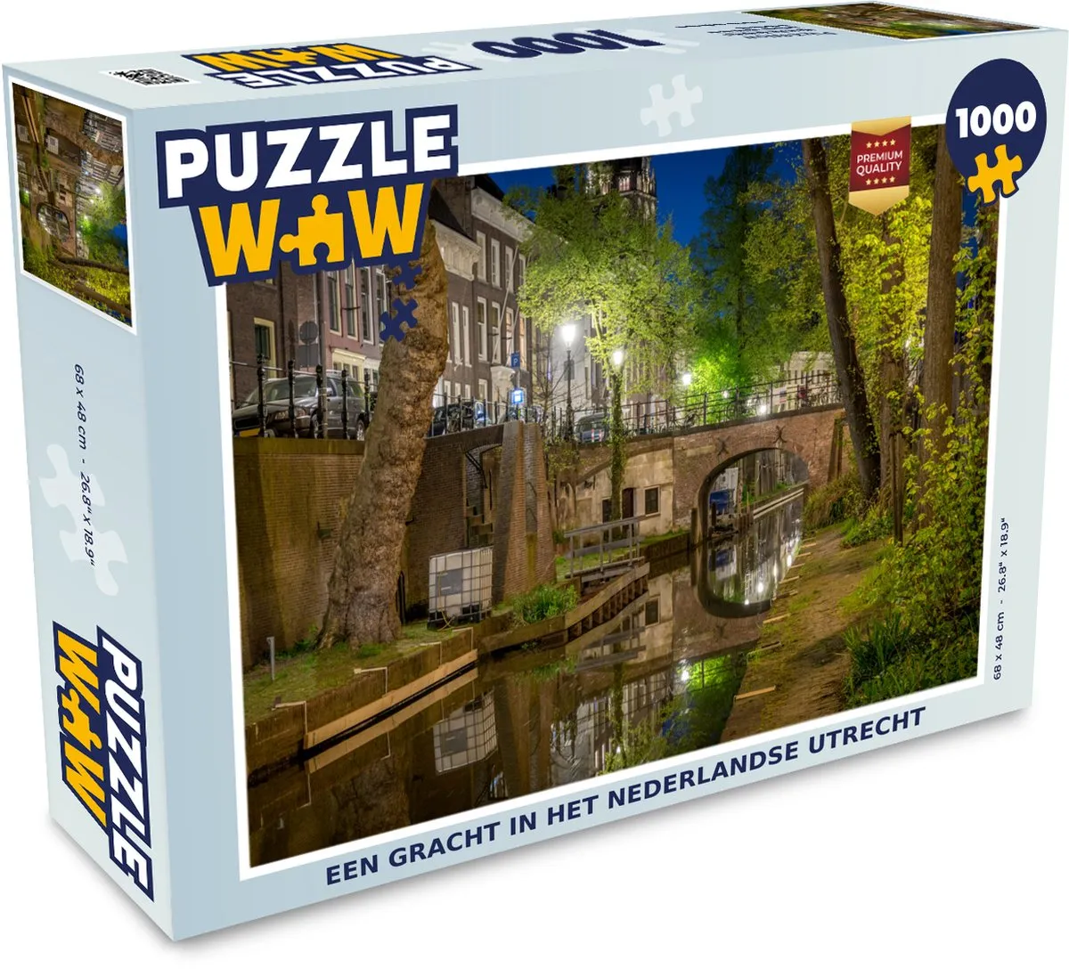 PuzzleWow Gracht Utrecht Planten Legpuzzel 1000 Stuks - Multicolor