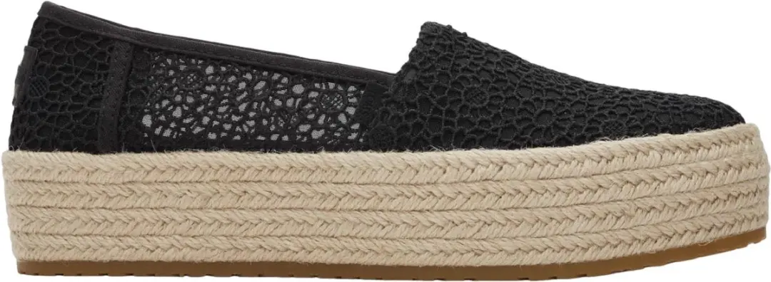 Toms Valencia Platform Espadrille Black Kant
