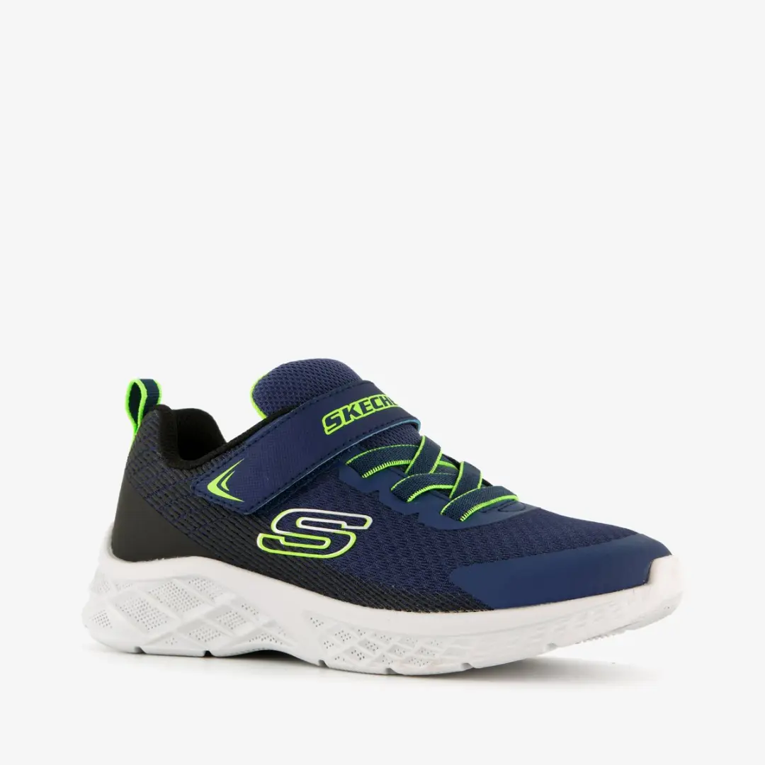 Skechers Microspec II kinder sneakers blauw