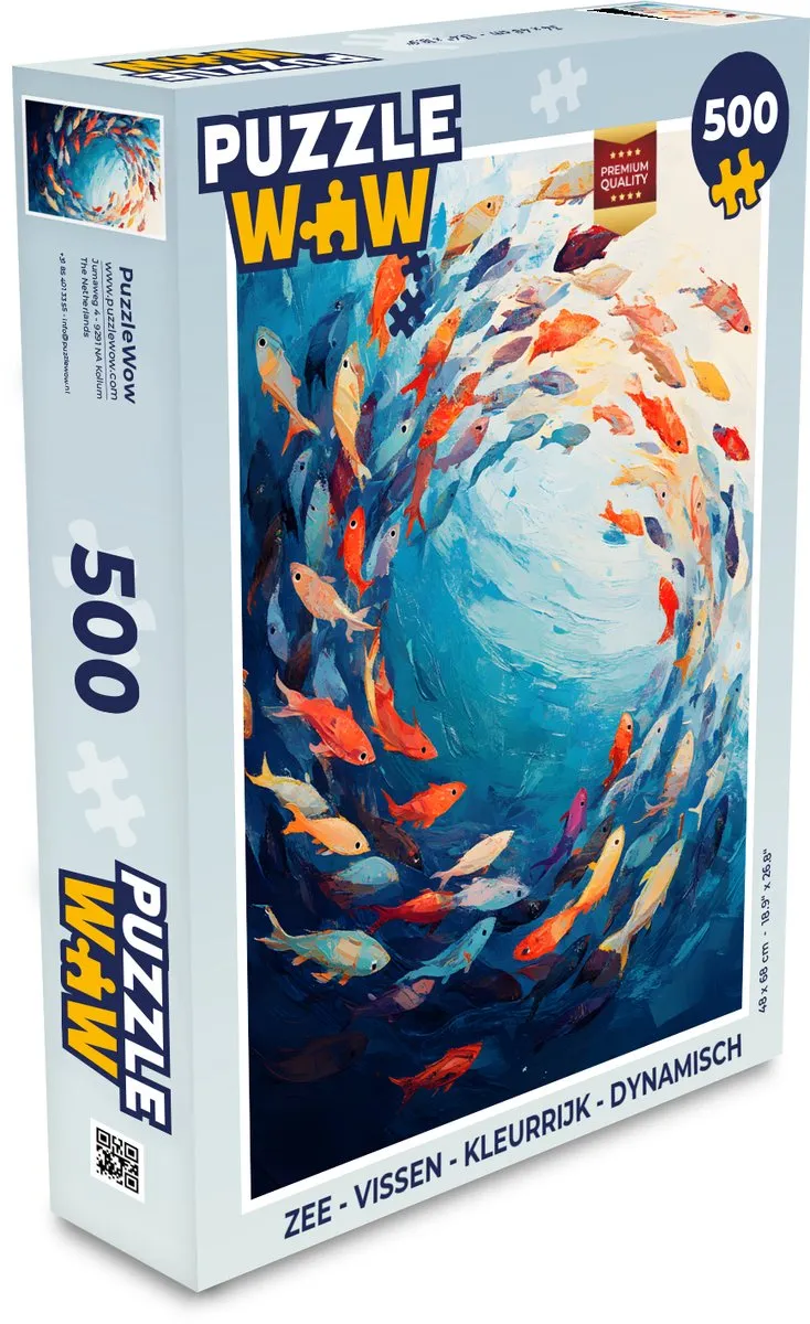 PuzzleWow Zee Vissen Legpuzzel 500 Stuks - Kleurrijk