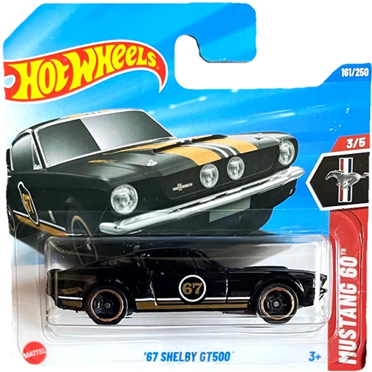 Hot Wheels '67 Shelby GT500 Ford USA Gold Black 21A