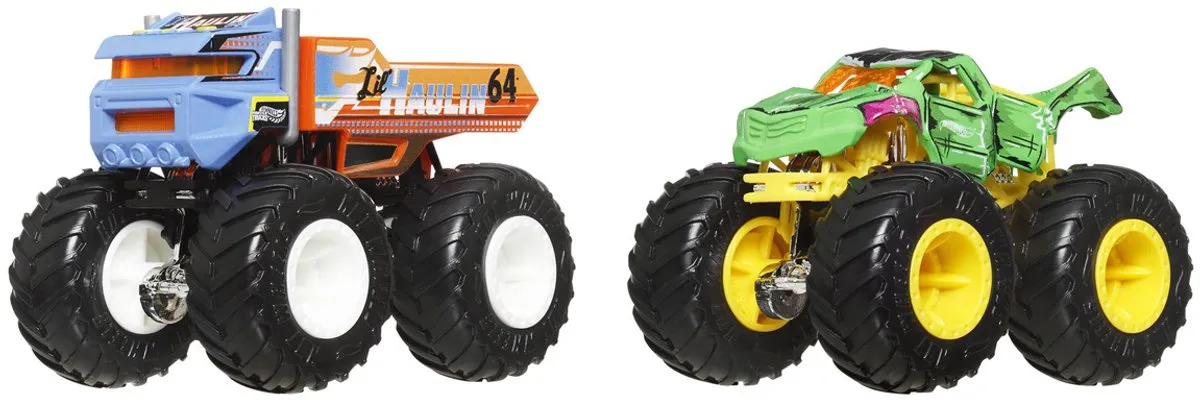 Hot Wheels Monster Jam 2-Pack Lil' Haulin & Totaled - 1:64