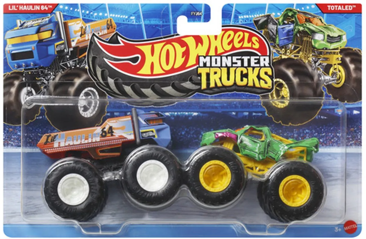 Hot Wheels Monster Jam 2-Pack Lil' Haulin & Totaled