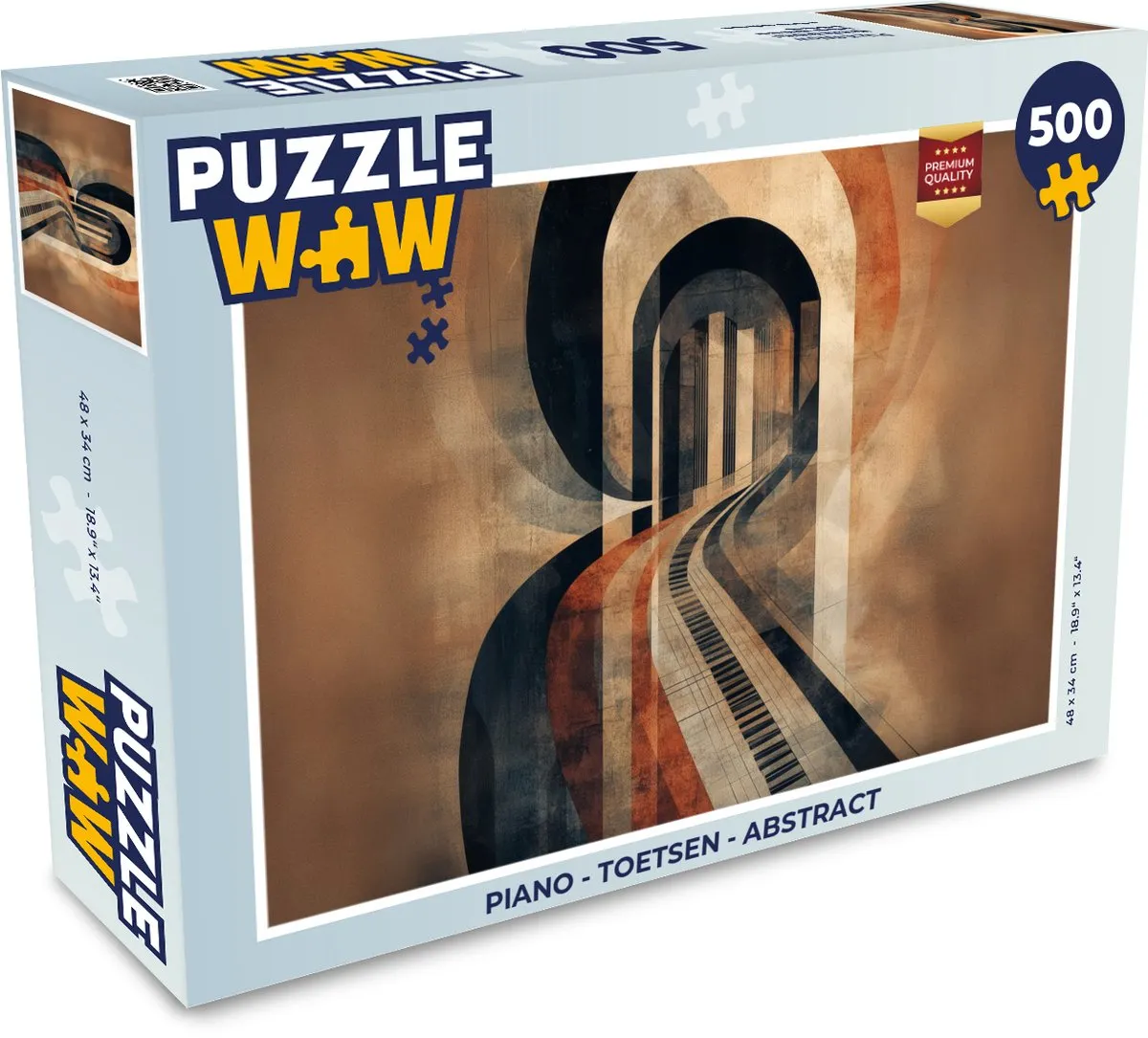 PuzzleWow Piano Toetsen Abstract Legpuzzel 500 Stuks - MPN 8721414227082