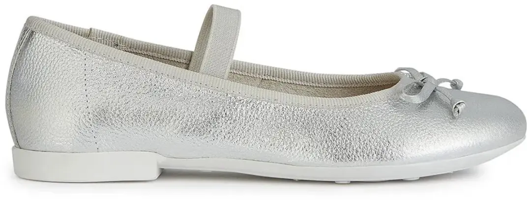 GEOX Plié Meisjes Ballerina's - Zilver - Maat 27