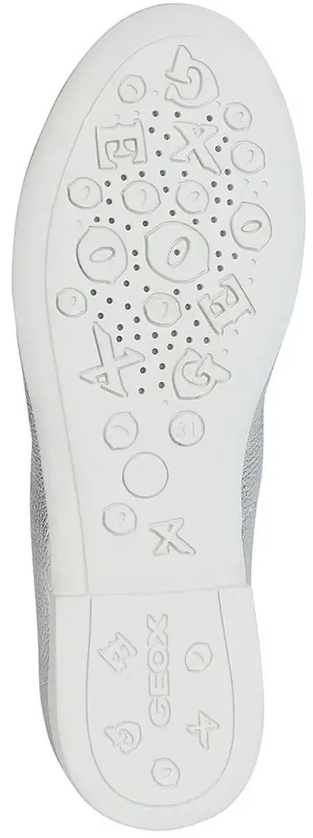 GEOX Plié Meisjes Ballerina's - Zilver - Maat 27