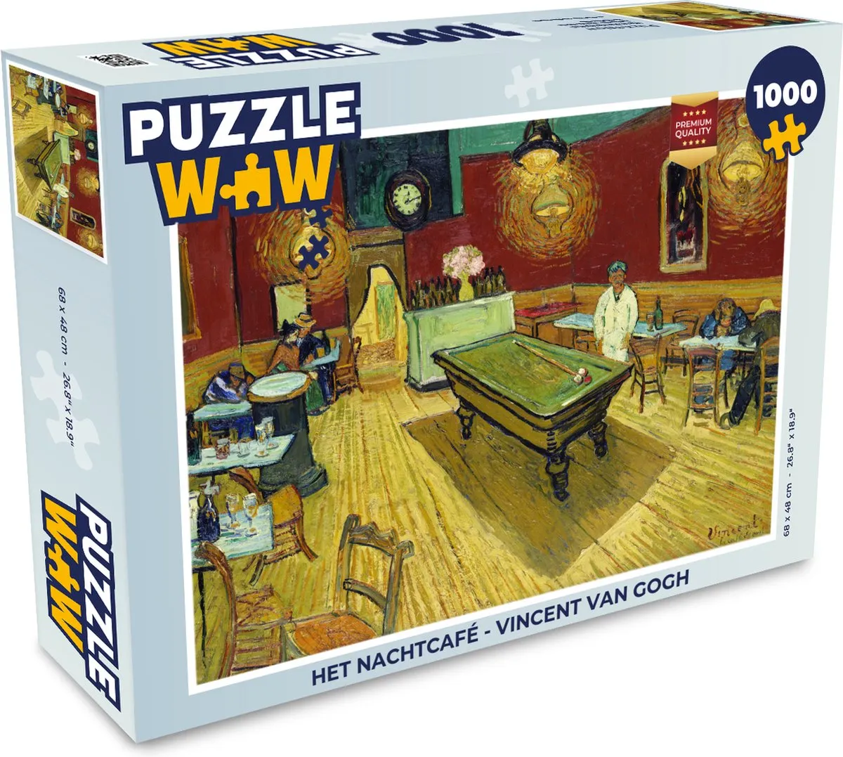 PuzzleWow Vincent van Gogh Het Nachtcafé Legpuzzel 1000 Stuks - Multicolor