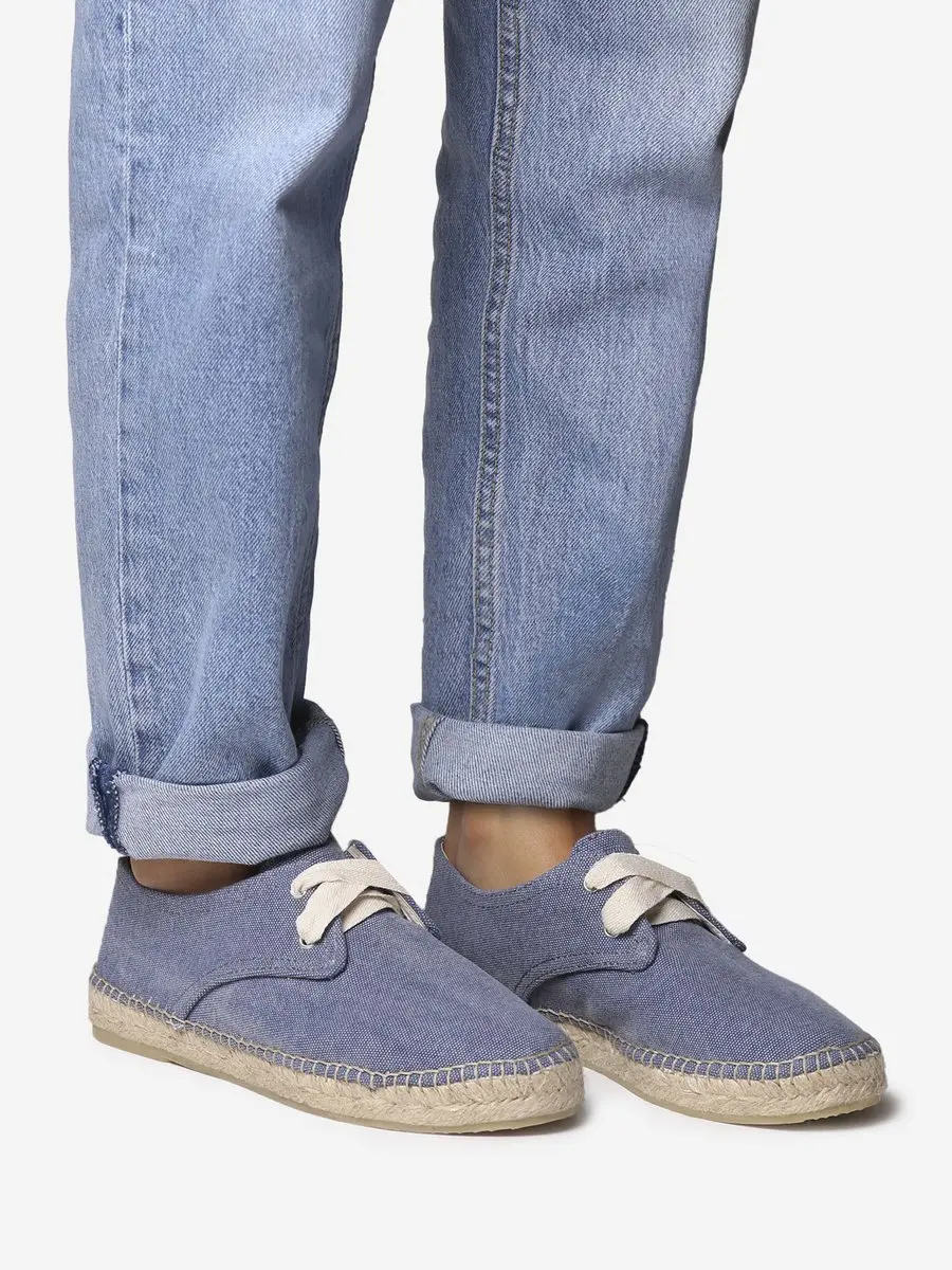 Vegan espadrilles voor dames met veters