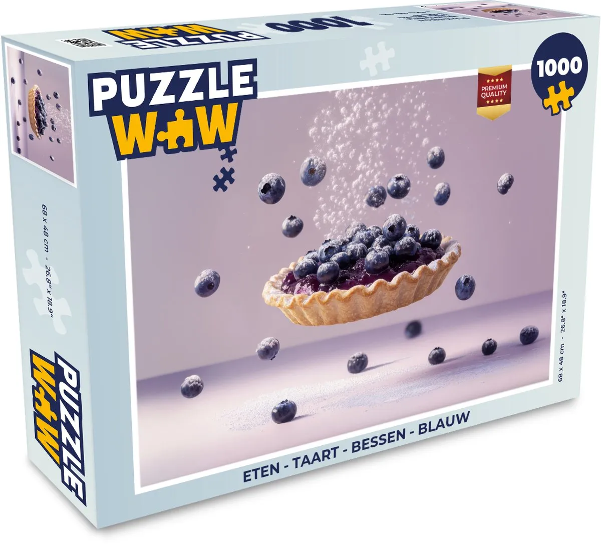 PuzzleWow Taart Bessen Legpuzzel 1000 Stuks - Paars