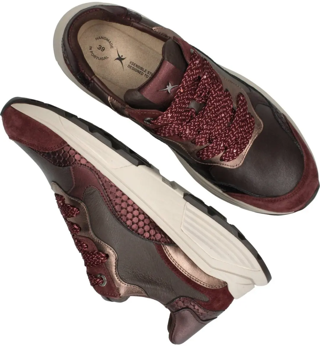 Xsensible Rainbow Stretchwalker GX Sneakers - Rood - Maat 42