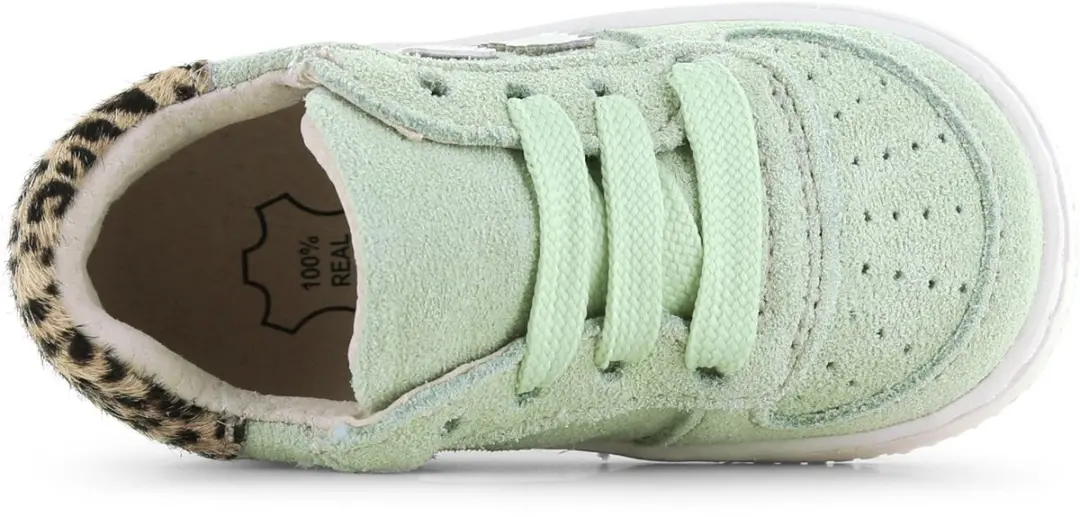 Shoesme Extreme Flex Sneakers Meisjes - Sage Green Leopard - afbeelding 6 van 6