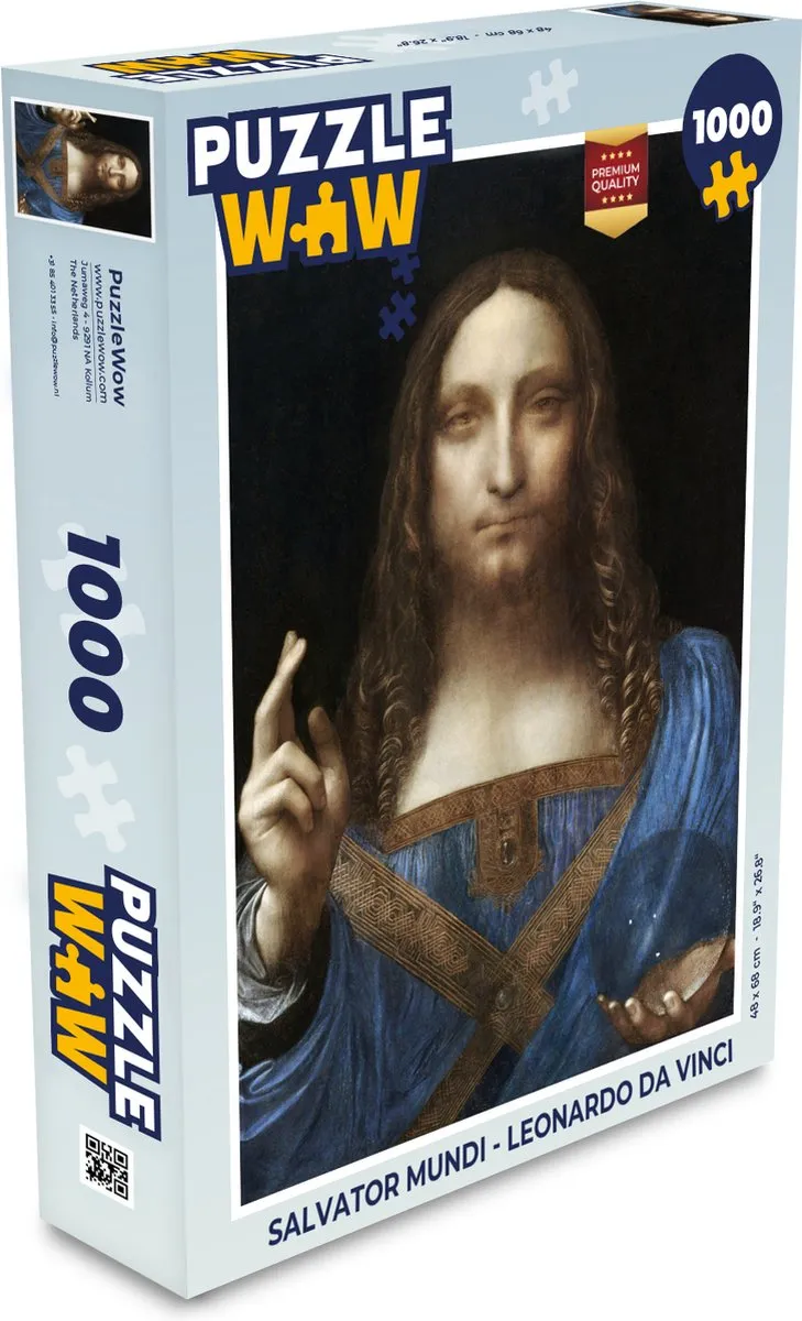 PuzzleWow Salvator Mundi Legpuzzel 1000 Stuks
