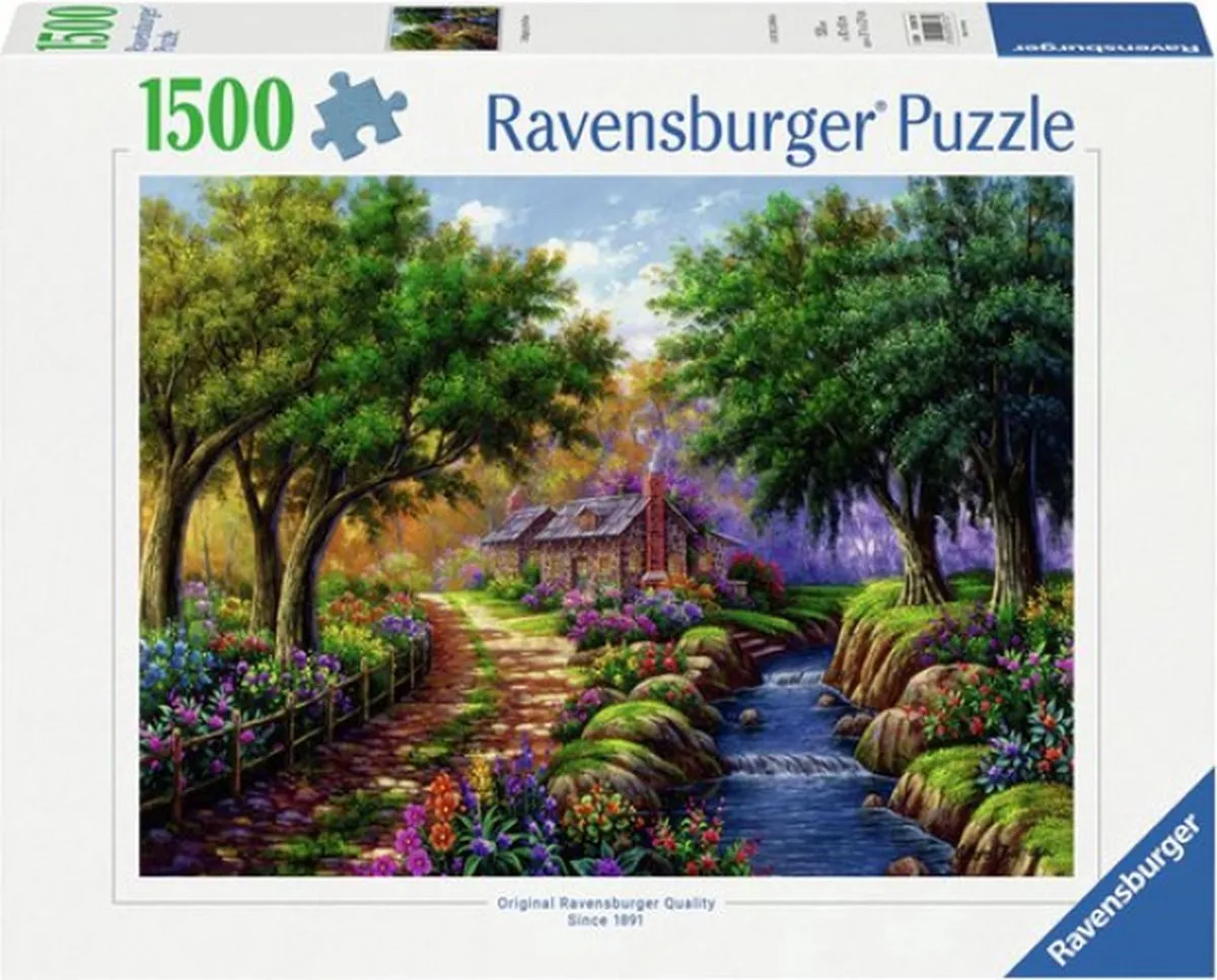 Ravensburger Huisje bij de rivier 1500 Puzzels - 1500 Stuks - Multicolor