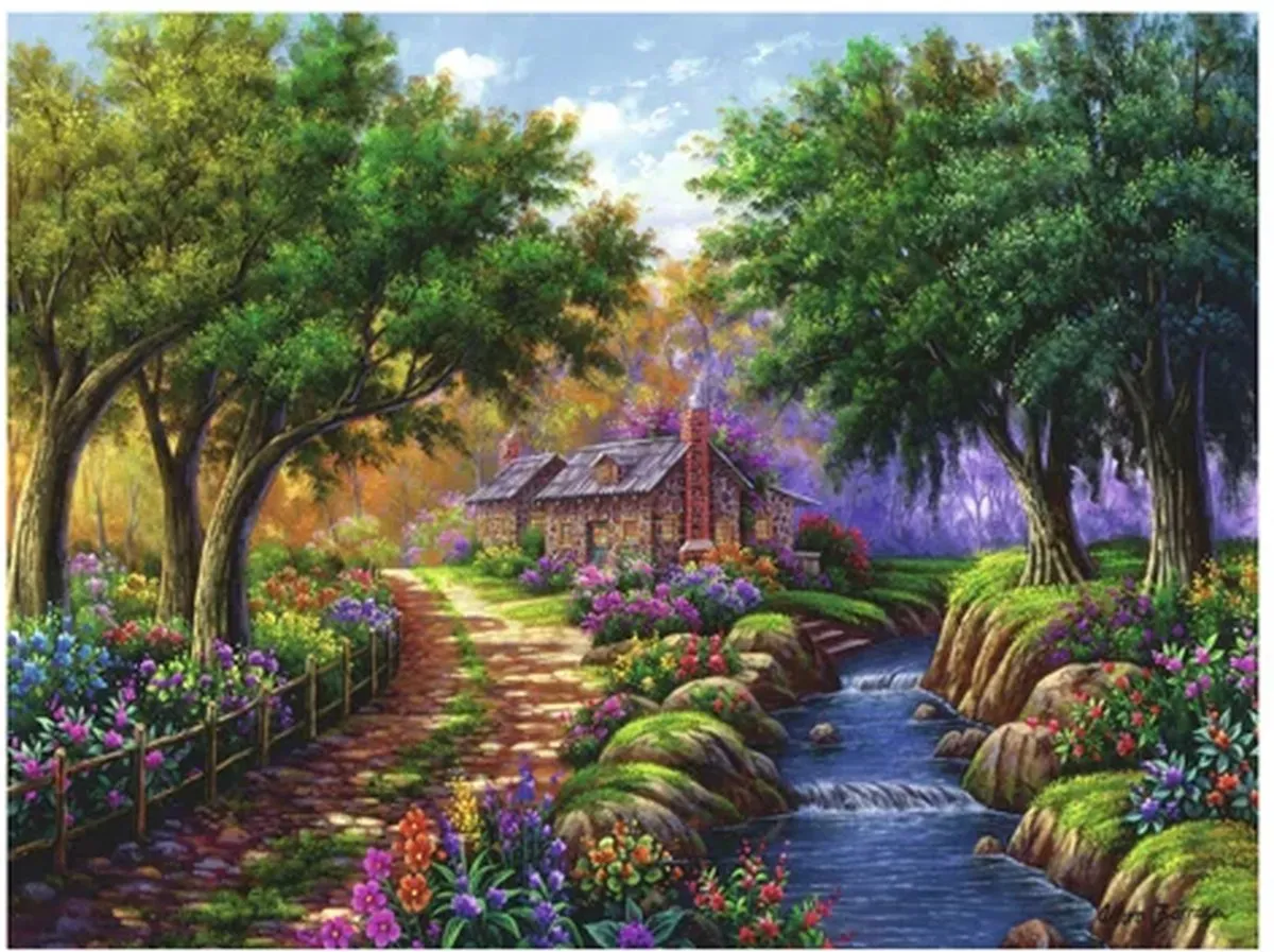 Ravensburger Huisje bij de rivier 1500 Puzzels - 1500 Stuks - Multicolor