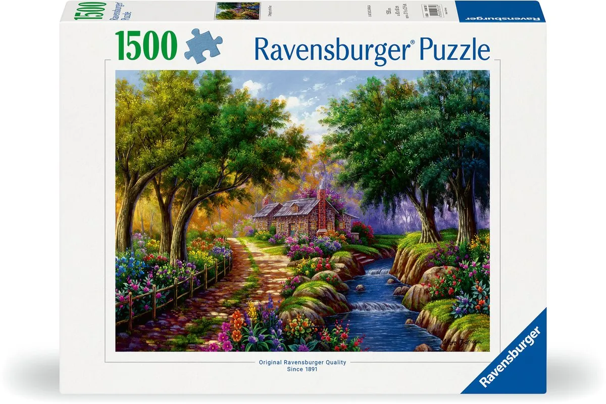 Ravensburger Huisje bij de rivier 1500 Puzzels - 1500 Stuks - Multicolor