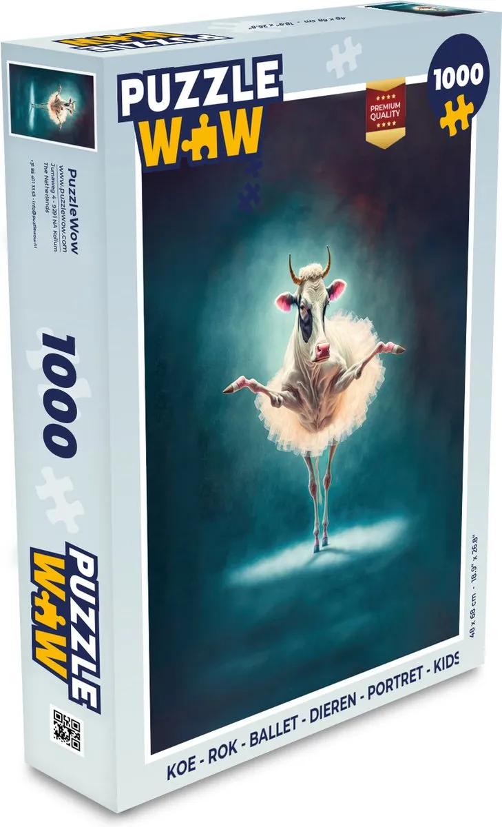 PuzzleWow Rok Ballet Dieren Portret Legpuzzel 1000 Stuks - Multicolor