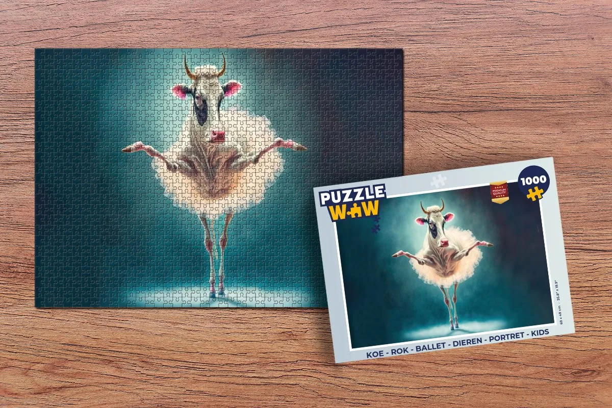 PuzzleWow Rok Ballet Dieren Portret Legpuzzel 1000 Stuks - Multicolor