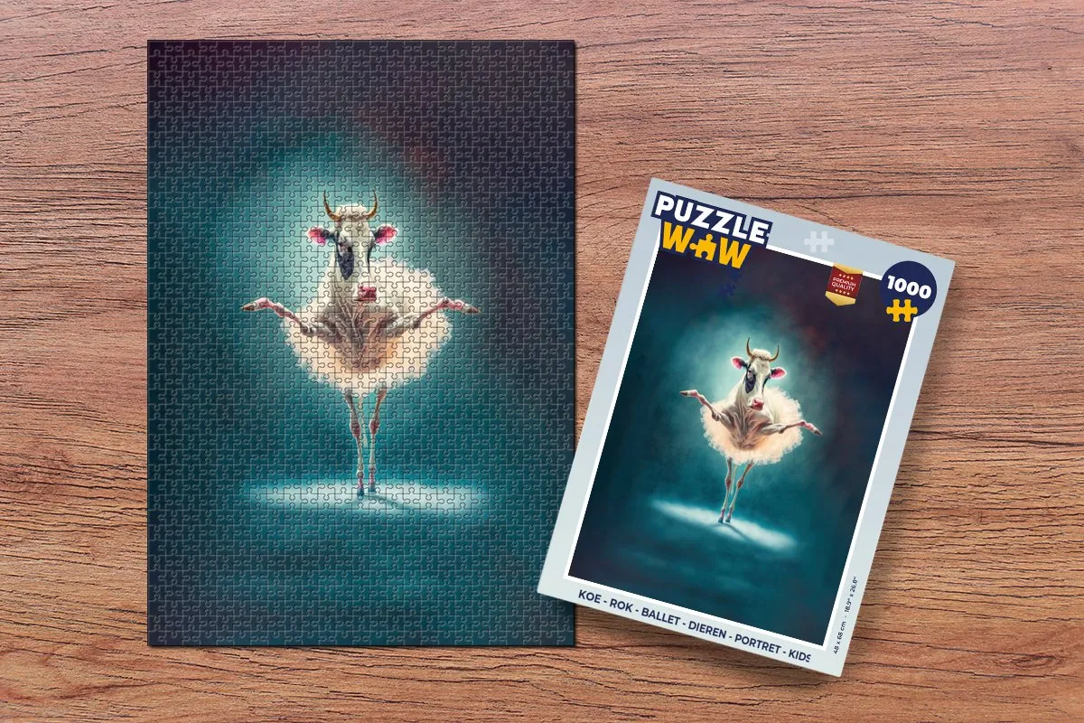 PuzzleWow Rok Ballet Dieren Portret Legpuzzel 1000 Stuks - Multicolor