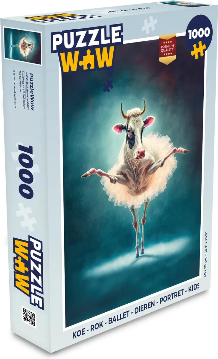 PuzzleWow Rok Ballet Dieren Portret Legpuzzel 1000 Stuks - Multicolor