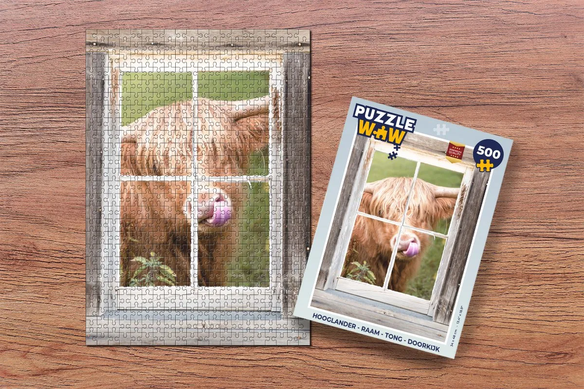PuzzleWow Hooglander Legpuzzel 500 Stuks - Multicolor