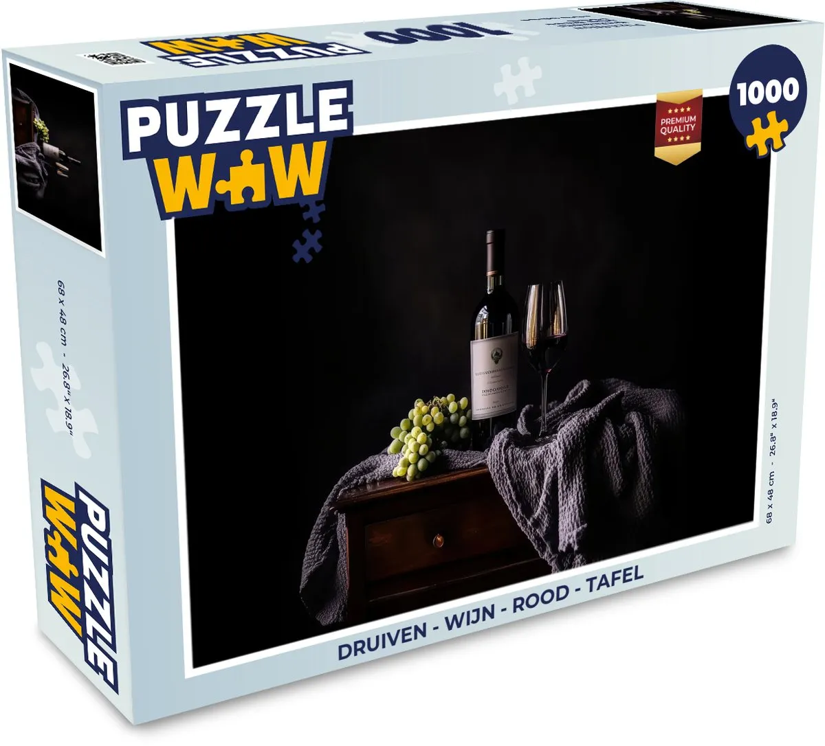 PuzzleWow Druiven Tafelpuzzel 1000 Stuks - Rood