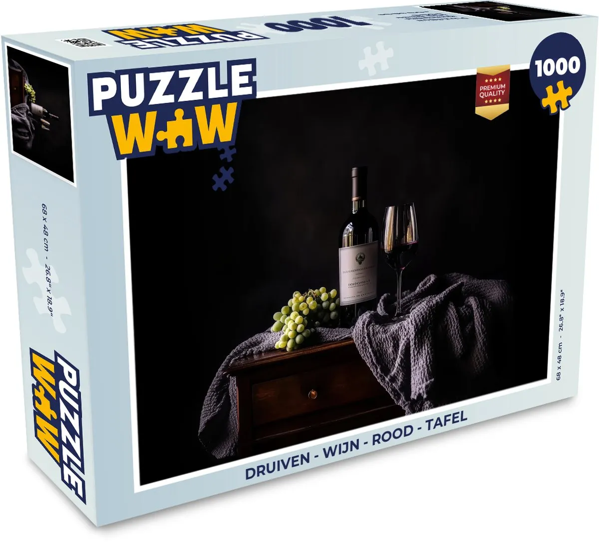 PuzzleWow Druiven Tafelpuzzel 1000 Stuks - Rood