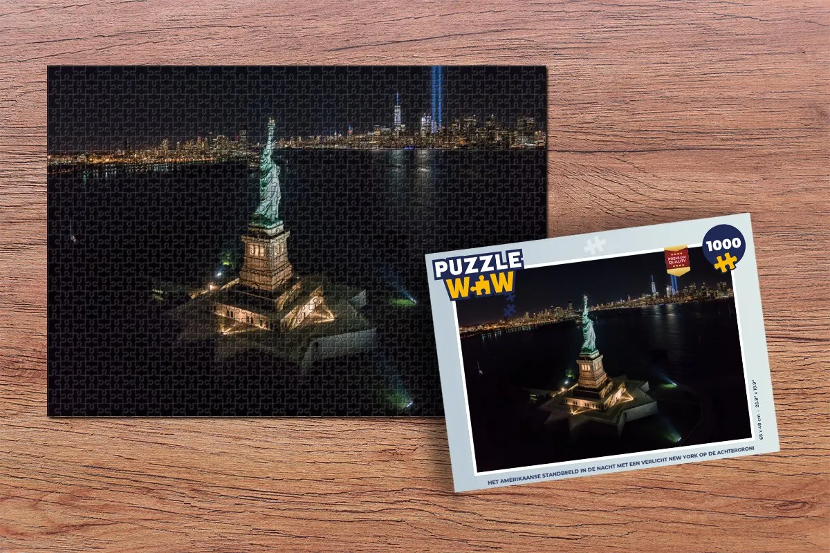 PuzzleWow Legpuzzel 1000 Stuks - Het Amerikaanse standbeeld Multicolor