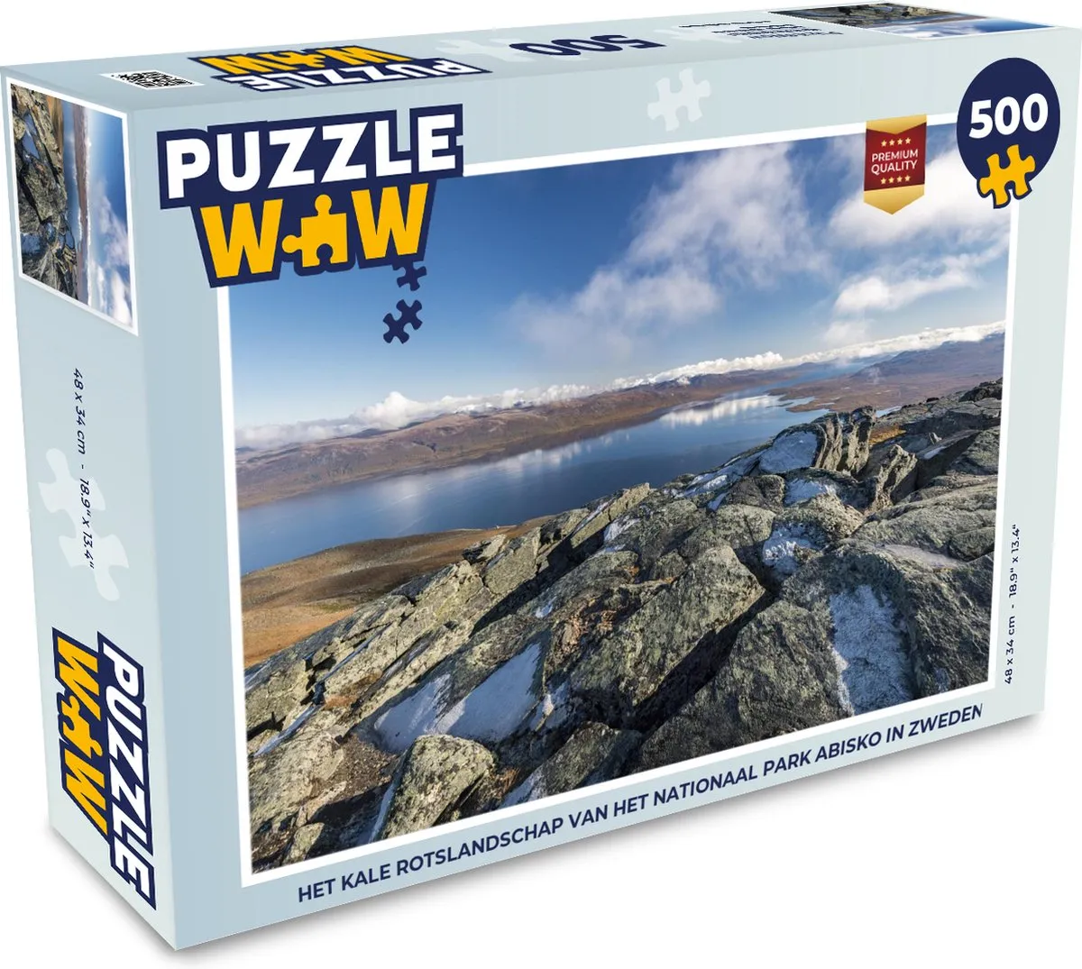 PuzzleWow Nationaal Park Abisko Legpuzzel 500 Stuks - Multicolor
