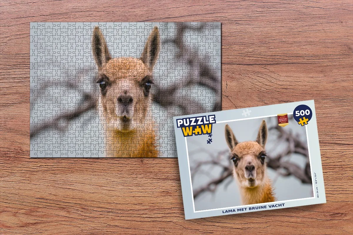 PuzzleWow Puzzel Lama Boom Legpuzzel 500 Stuks - Multicolor