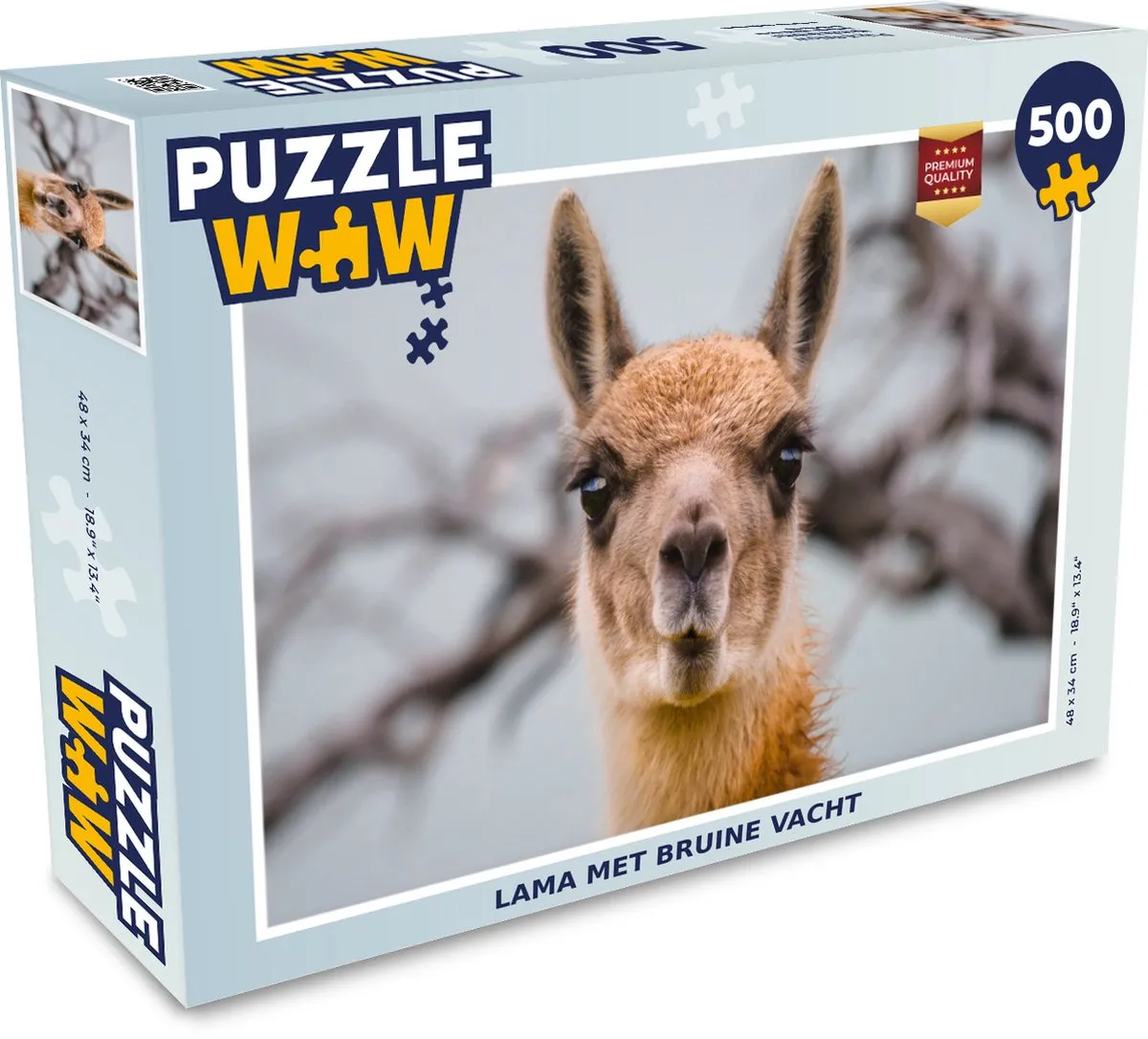 PuzzleWow Puzzel Lama Boom Legpuzzel 500 Stuks - Multicolor