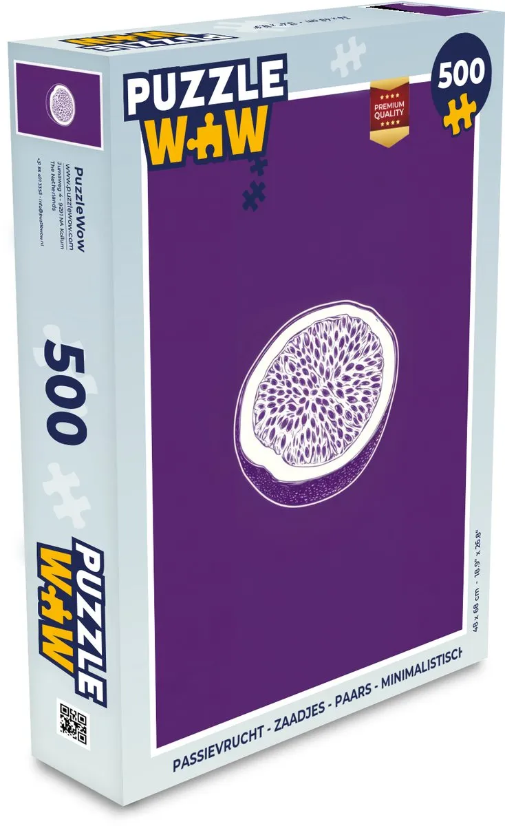 PuzzleWow Passievrucht Legpuzzel 500 Stuks - Paars