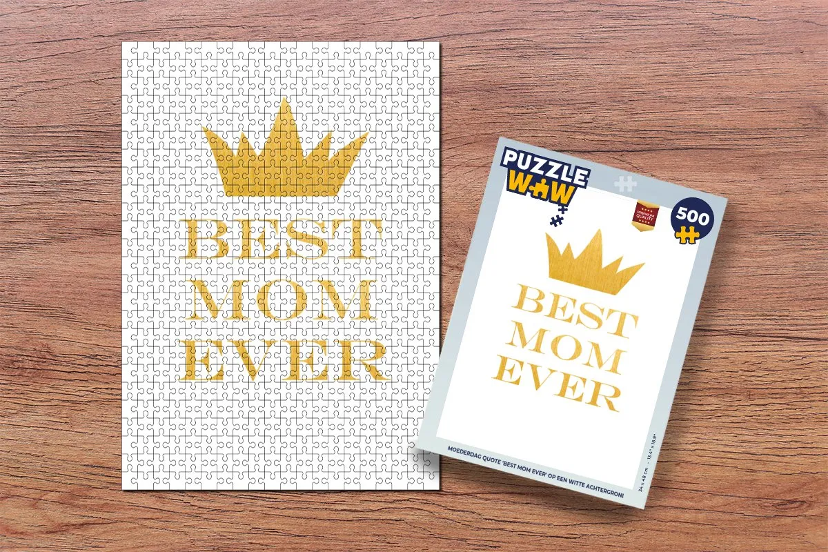 PuzzleWow Quotes Best Mom Ever Legpuzzel 500 Stuks - Multicolor