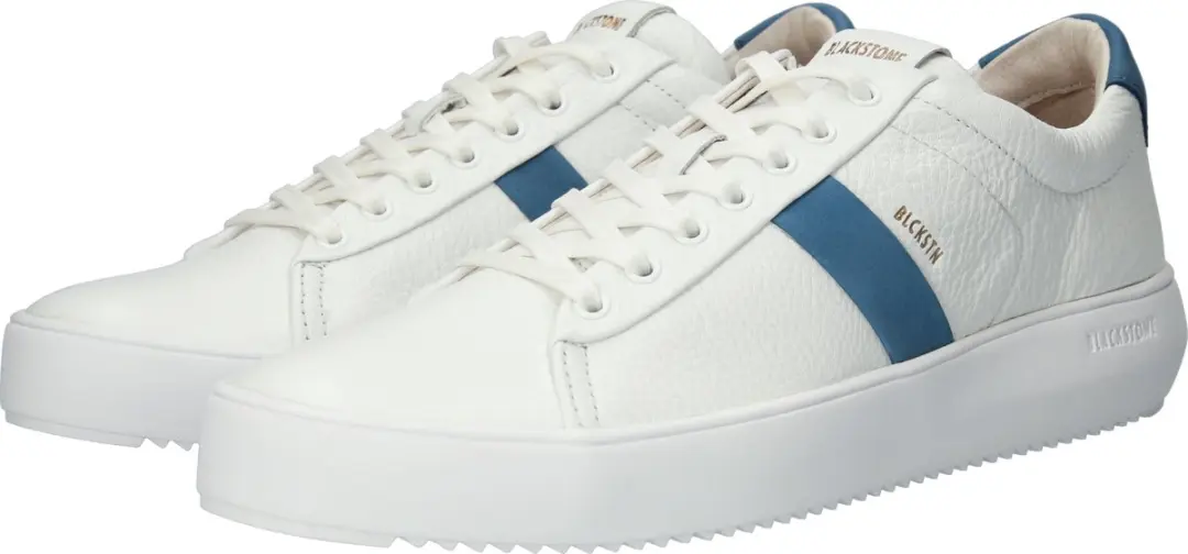 Blackstone RYDER BG172.WBAS Sneakers - Low - Heren - Wit/Blauw Grijs - 41 - afbeelding 4 van 6