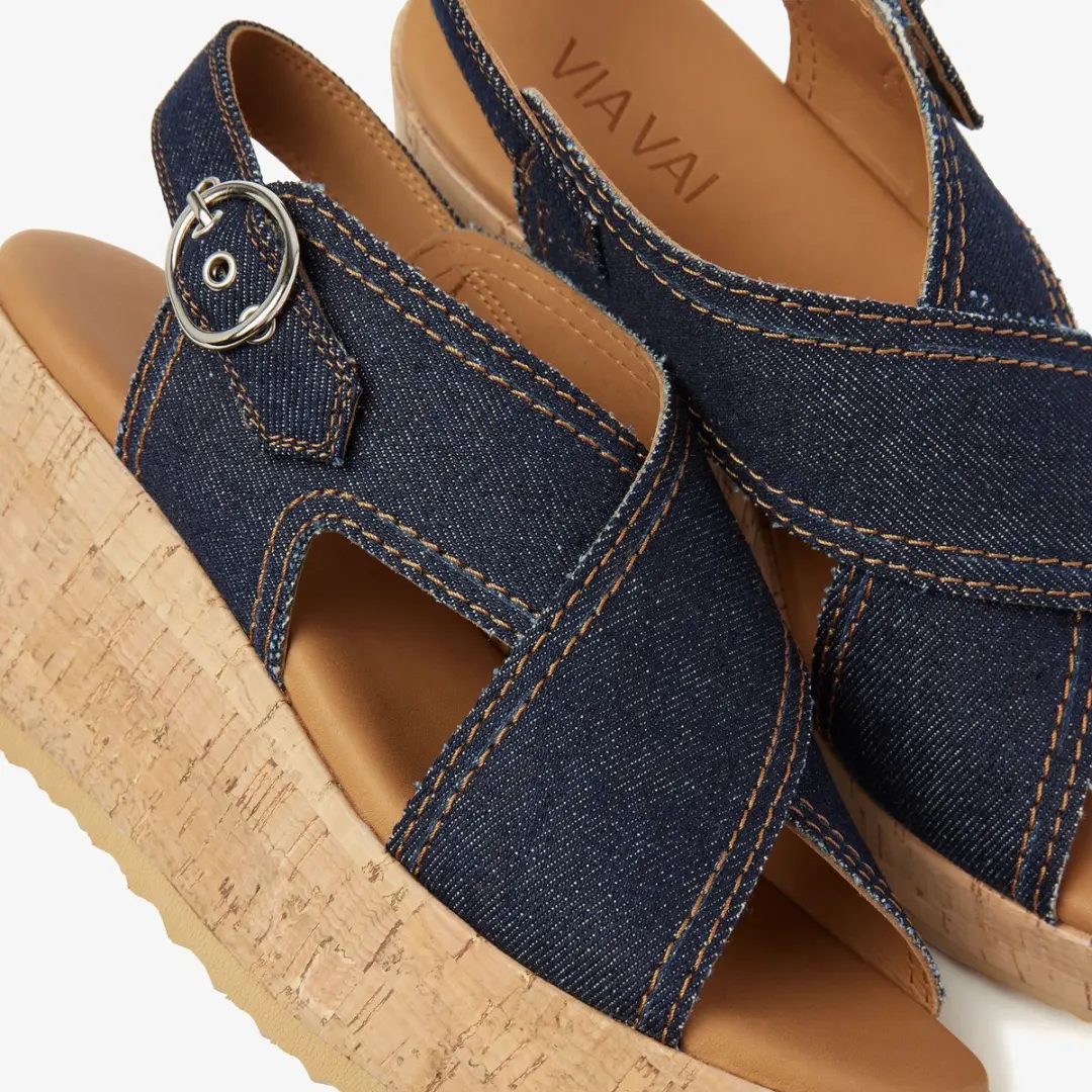 VIA VAI Capri Sandalen - Blauw - 39 - afbeelding 3 van 6