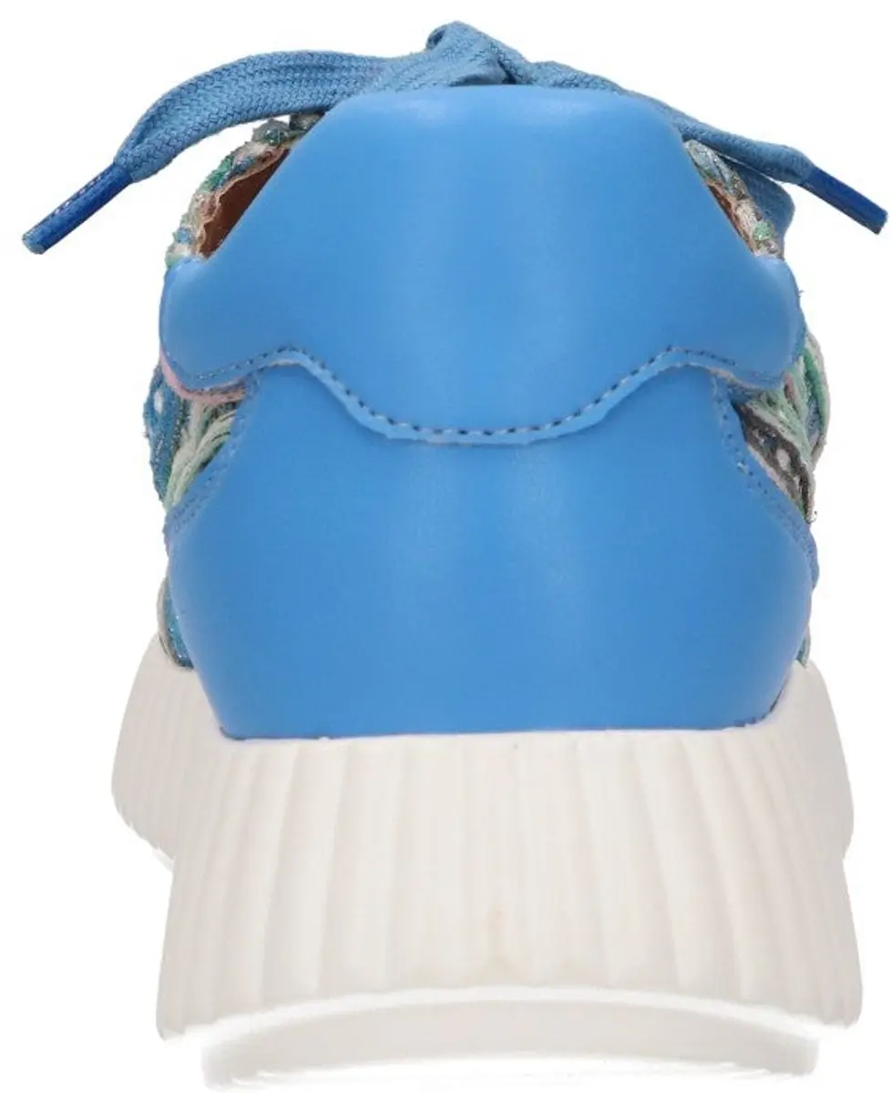 La Strada Sneaker Blauw Multi Textiel