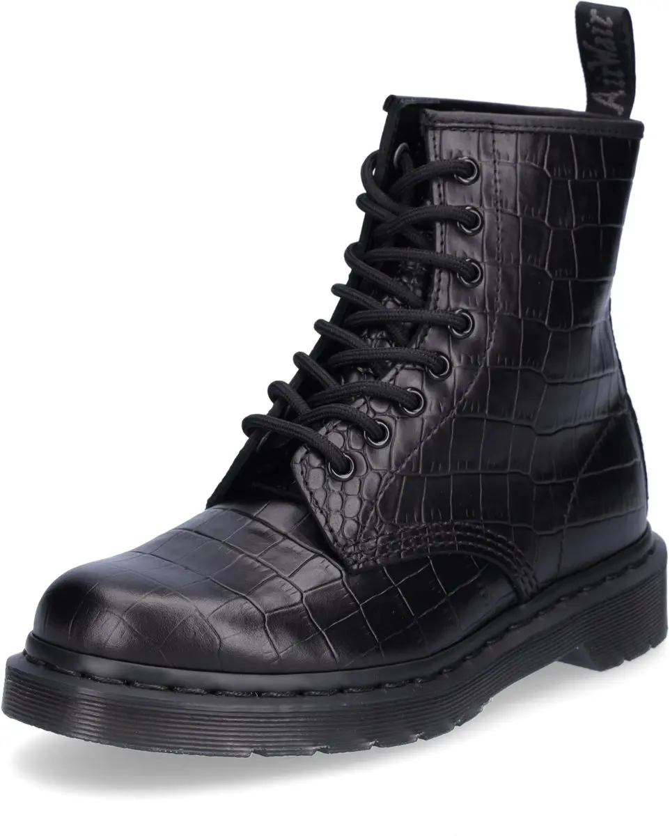 Dr Martens 1460 Croco Laarzen Zwart EU 41 Vrouw