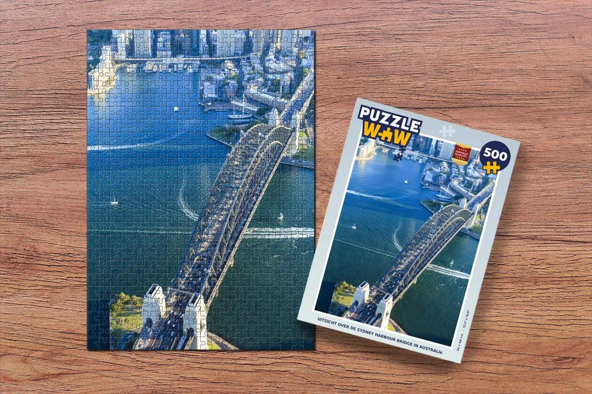 PuzzleWow Sydney Harbour Bridge Legpuzzel 500 Stuks - Multicolor