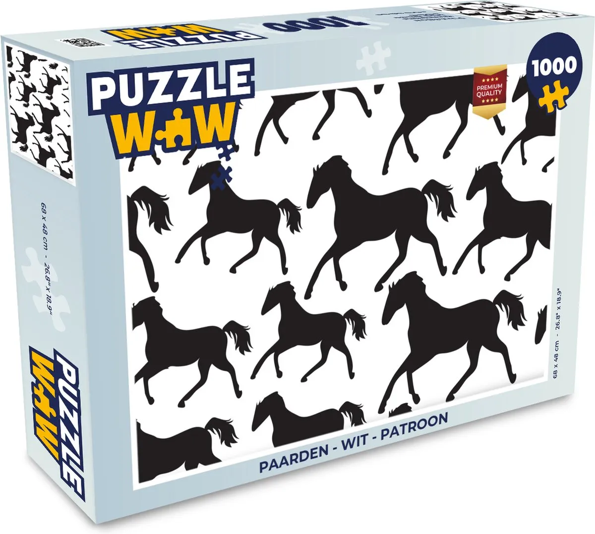 PuzzleWow Paarden Legpuzzel 1000 Stuks - Multicolor