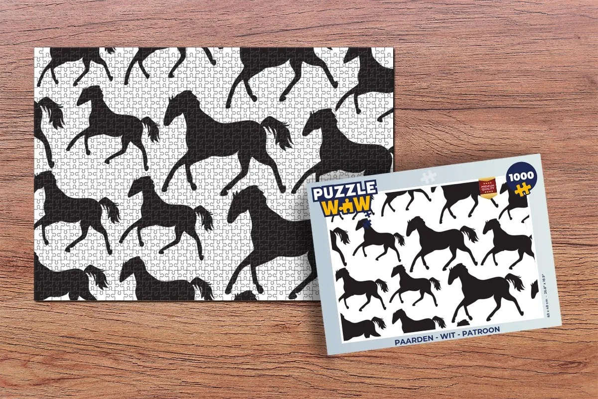 PuzzleWow Paarden Legpuzzel 1000 Stuks - Multicolor